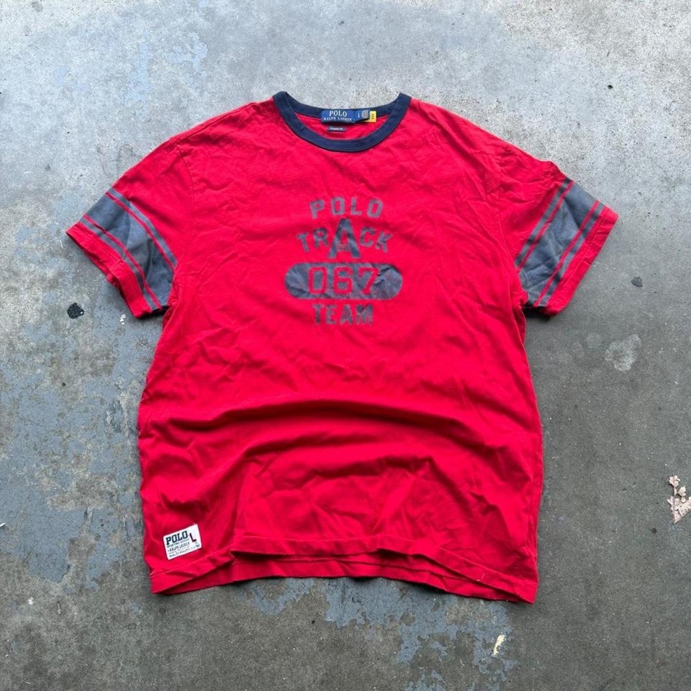 Y2K Polo Ralph Lauren Track team shirt size L